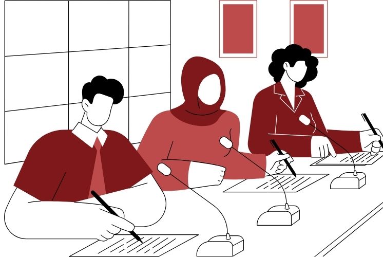 Physician explaining a concept